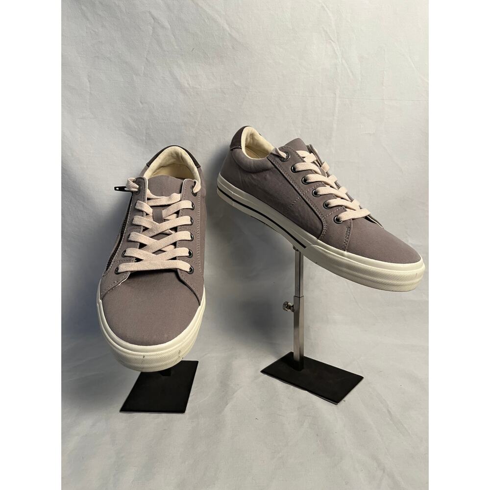 Taos Canvas Zip Lace Sneakers Gray Taupe Men's Size 10.5